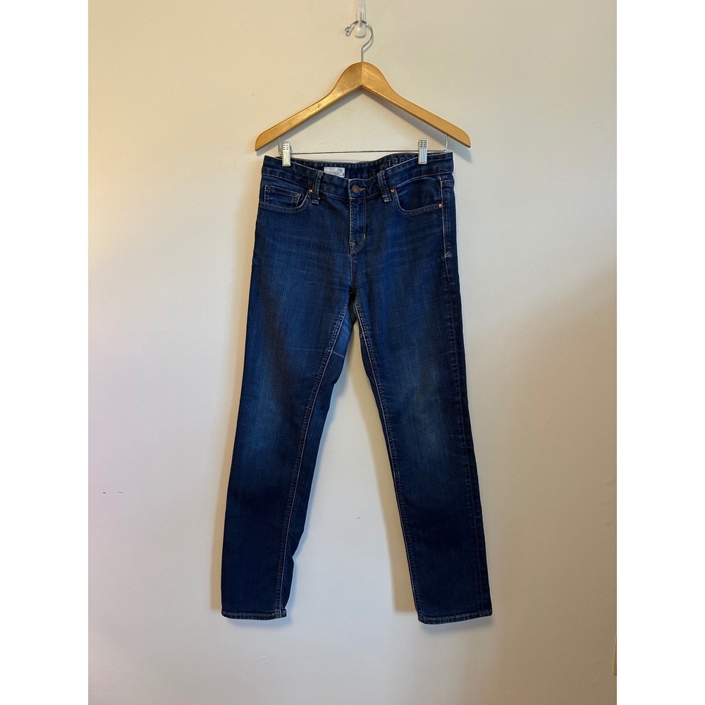 Gap 1969 Real Straight Jeans in Dark Wash Blue Stretch Denim | Size 29